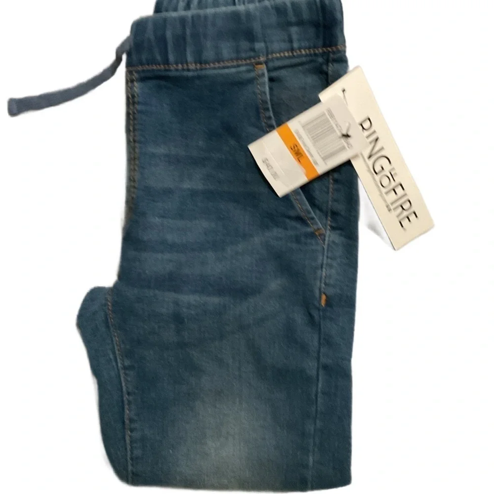 Ring of Fire Boys Denim Joggers. NWT Size S and L